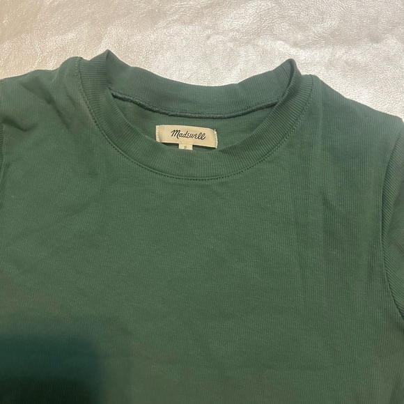 Madewell Forest Green Short Sleeve Top - Picture 2 of 4